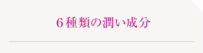 ６種類の潤い成分