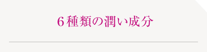 ６種類の潤い成分