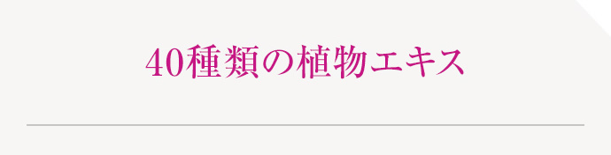 40種類の植物エキス
